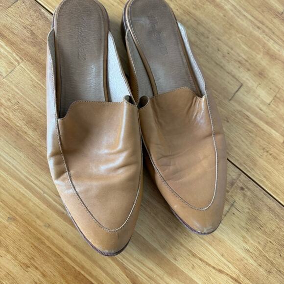 Madewell The Frances Tan Brown Leather Slip On Loafers Flats Size 11 - Picture 4 of 7